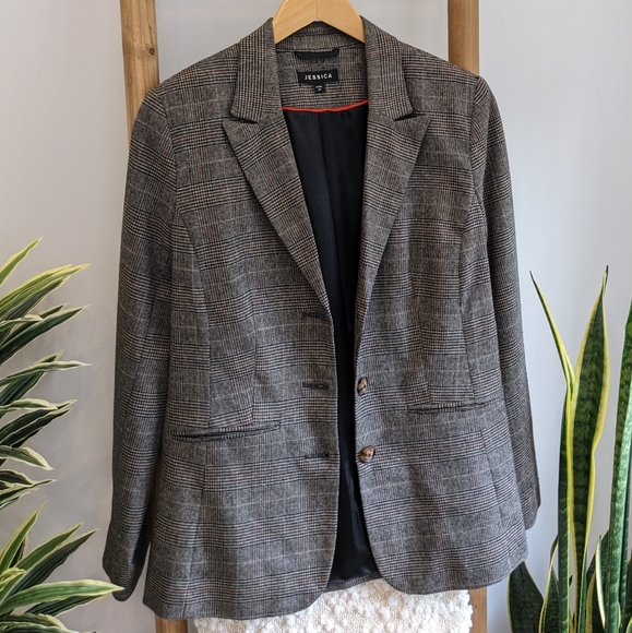 Vintage Jessica Plaid Blazer - Picture 4 of 8